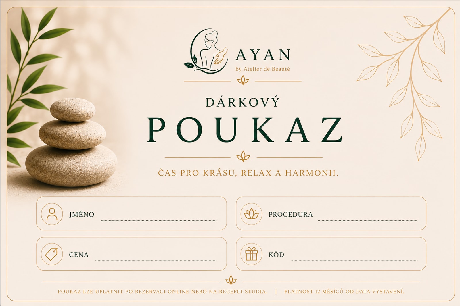 Náhled dárkového poukazu